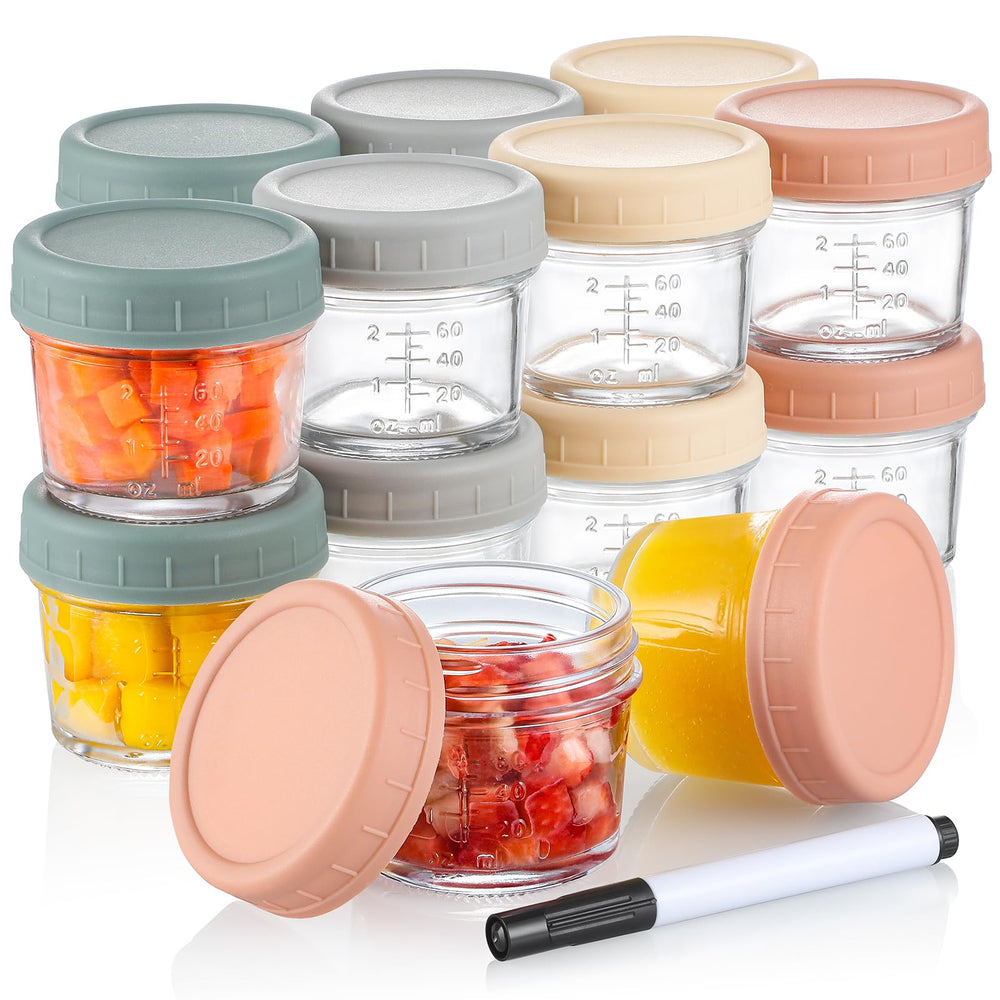 VITEVER glass 4oz baby food jar demonstrates safe, durable storage for homemade meals.