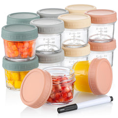 VITEVER glass 4oz baby food jar demonstrates safe, durable storage for homemade meals.