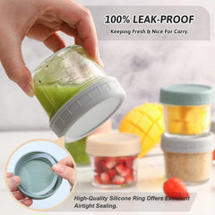 VITEVER lid with silicone ring provides a secure airtight seal for freshness.