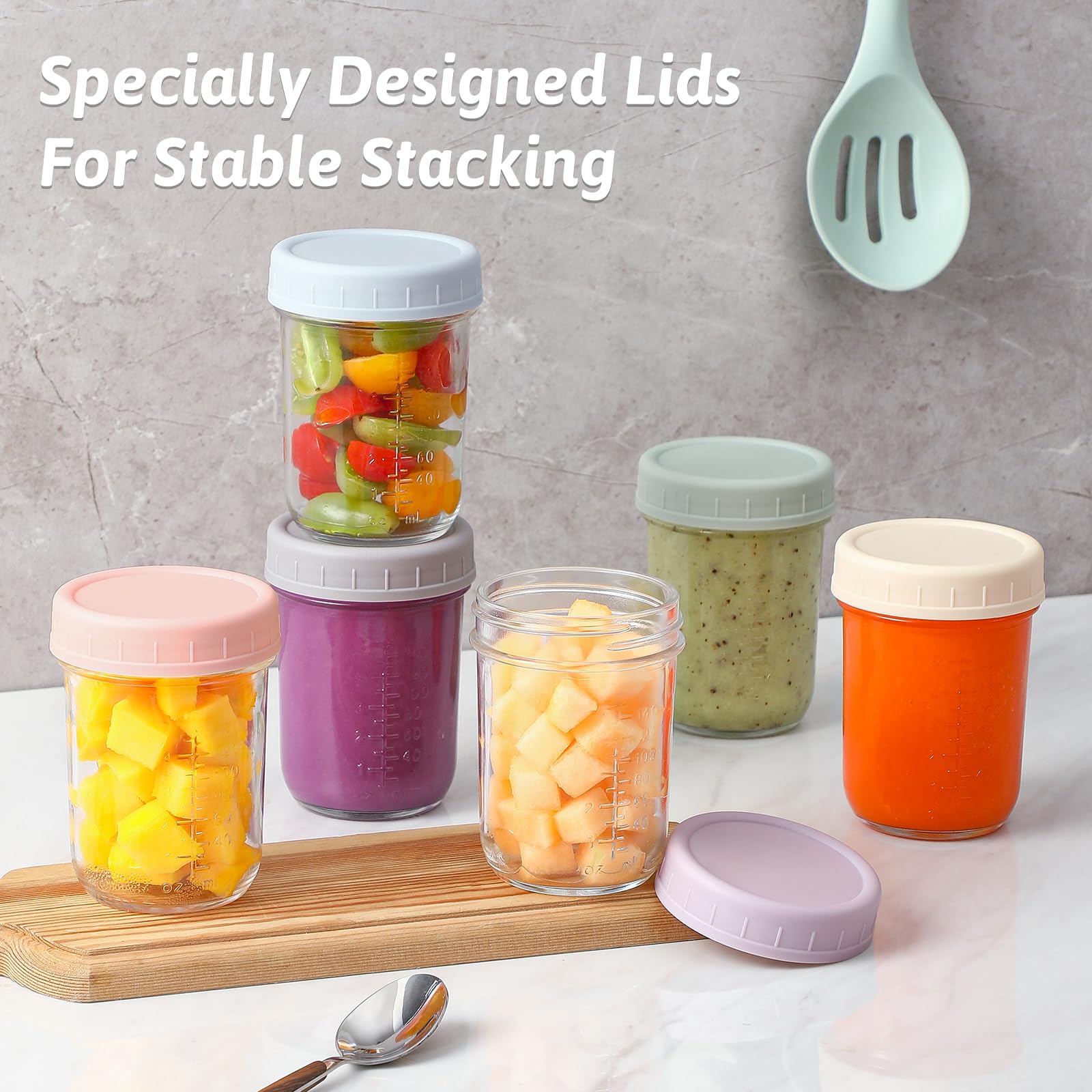 VITEVER 12 pack arrangement highlights stackable design and included marker