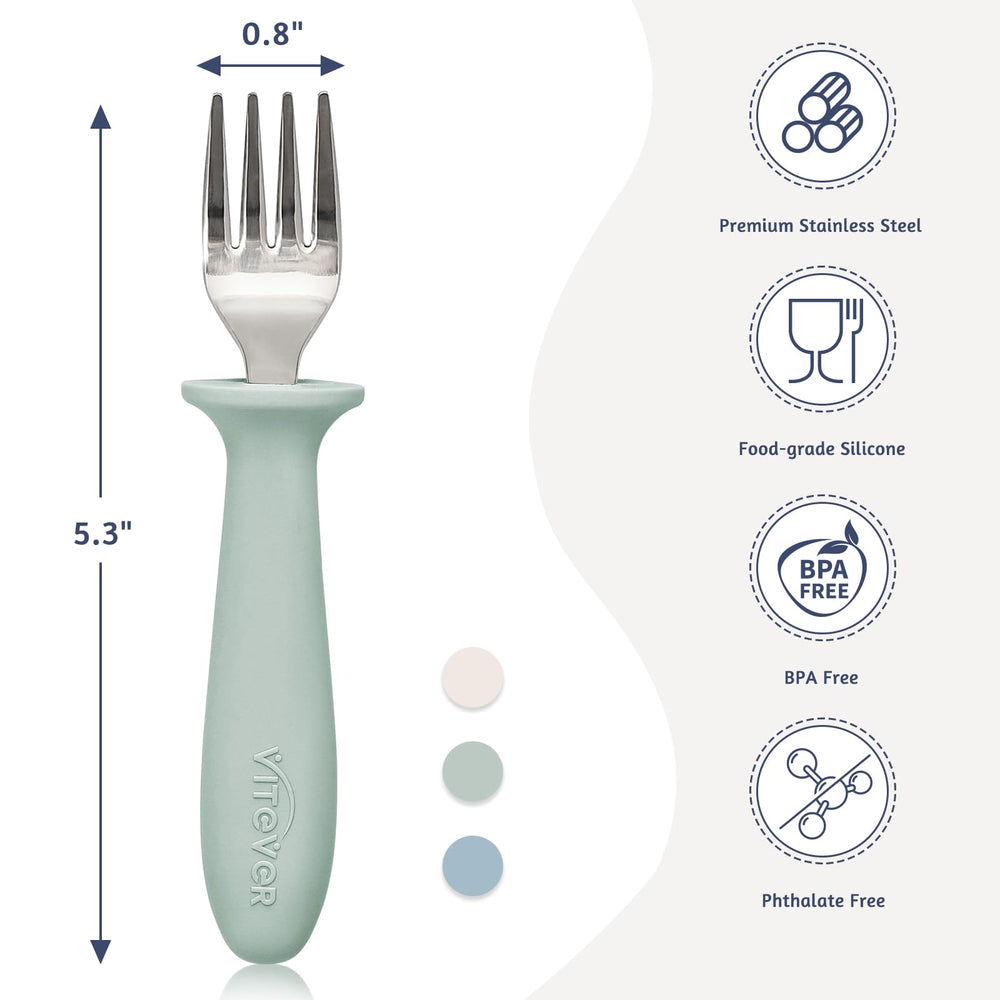 VITEVER toddler forks 18-8 stainless steel highlight durable BPA-free materials