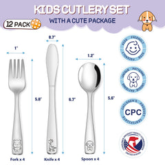 VITEVER toddler utensils forks with rounded tines for safe meals