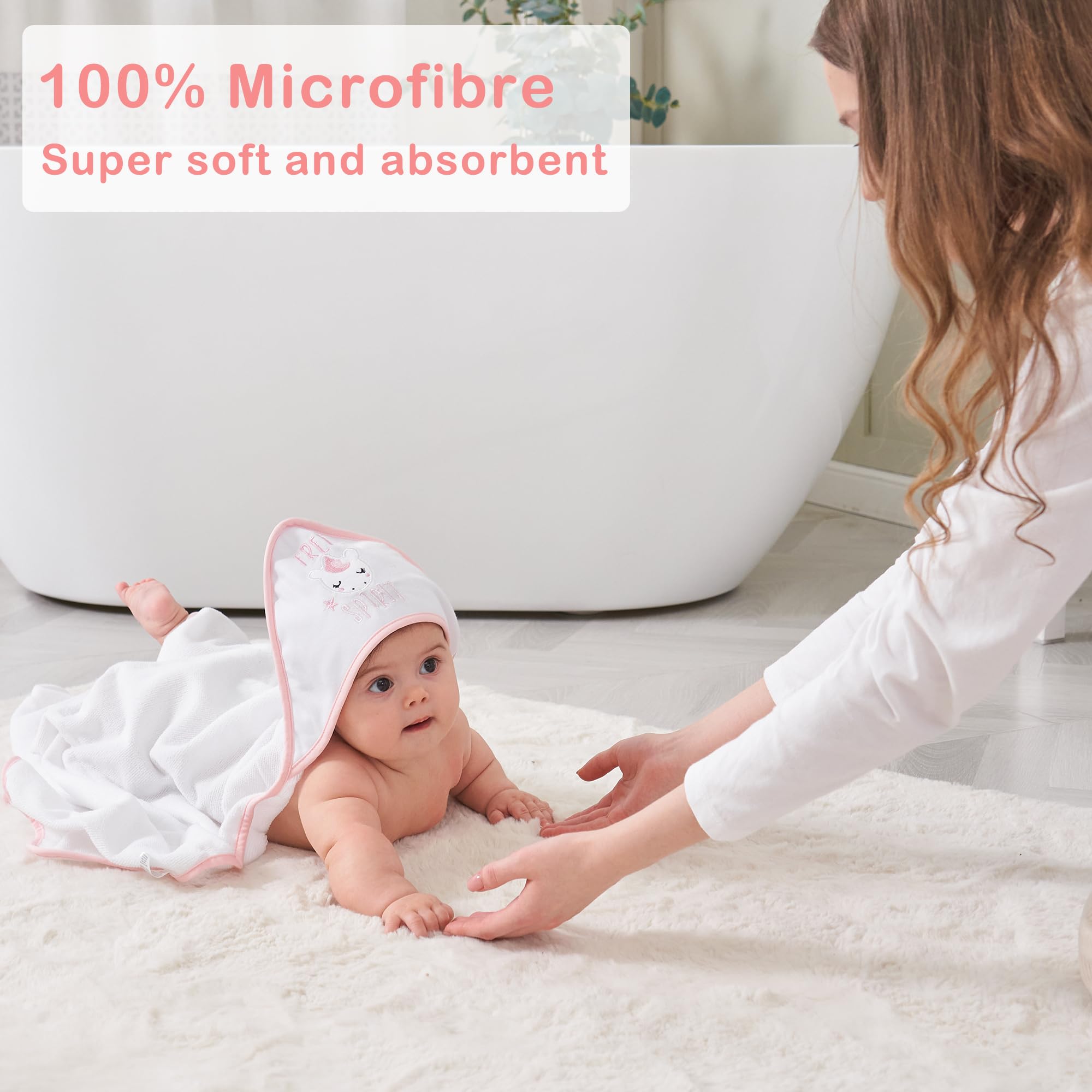 Viviland 28x28 towel absorbent bath towel ready for drying