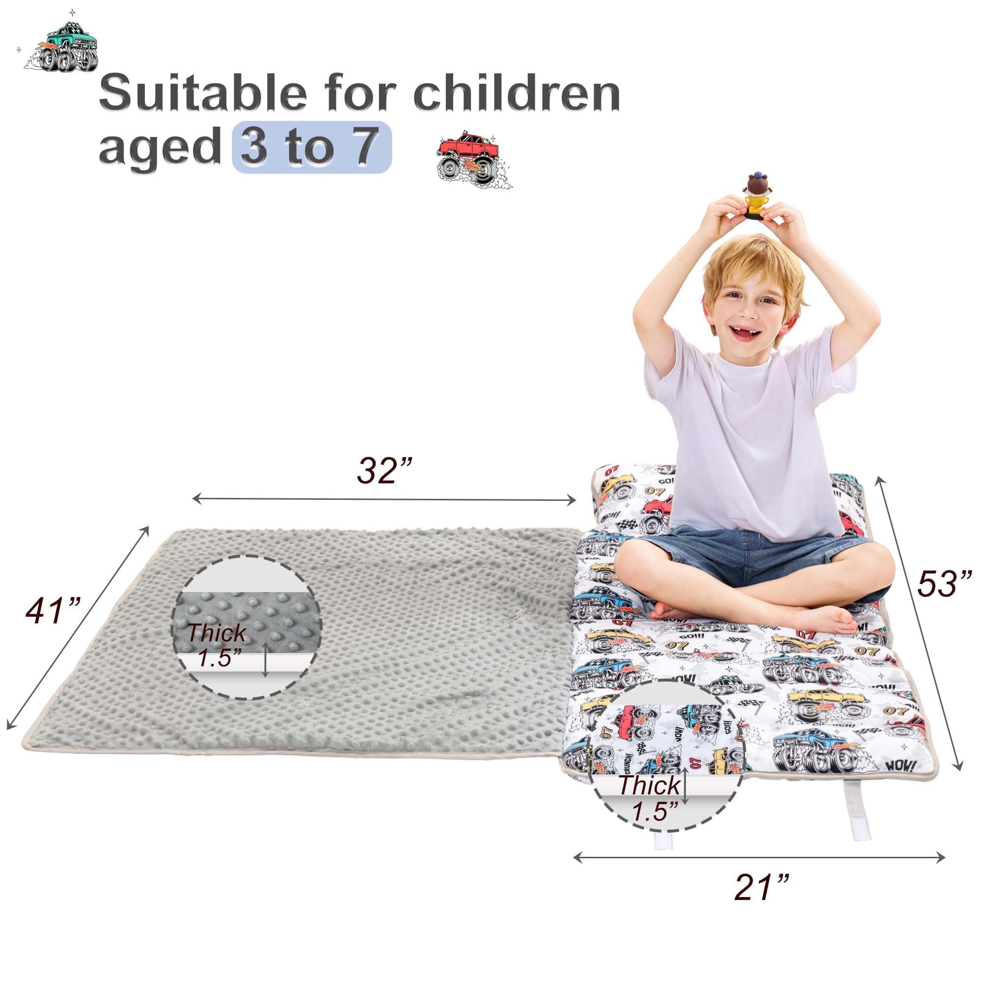 Viviland nap mat minky-dot back emphasizes warmth and snug snuggles