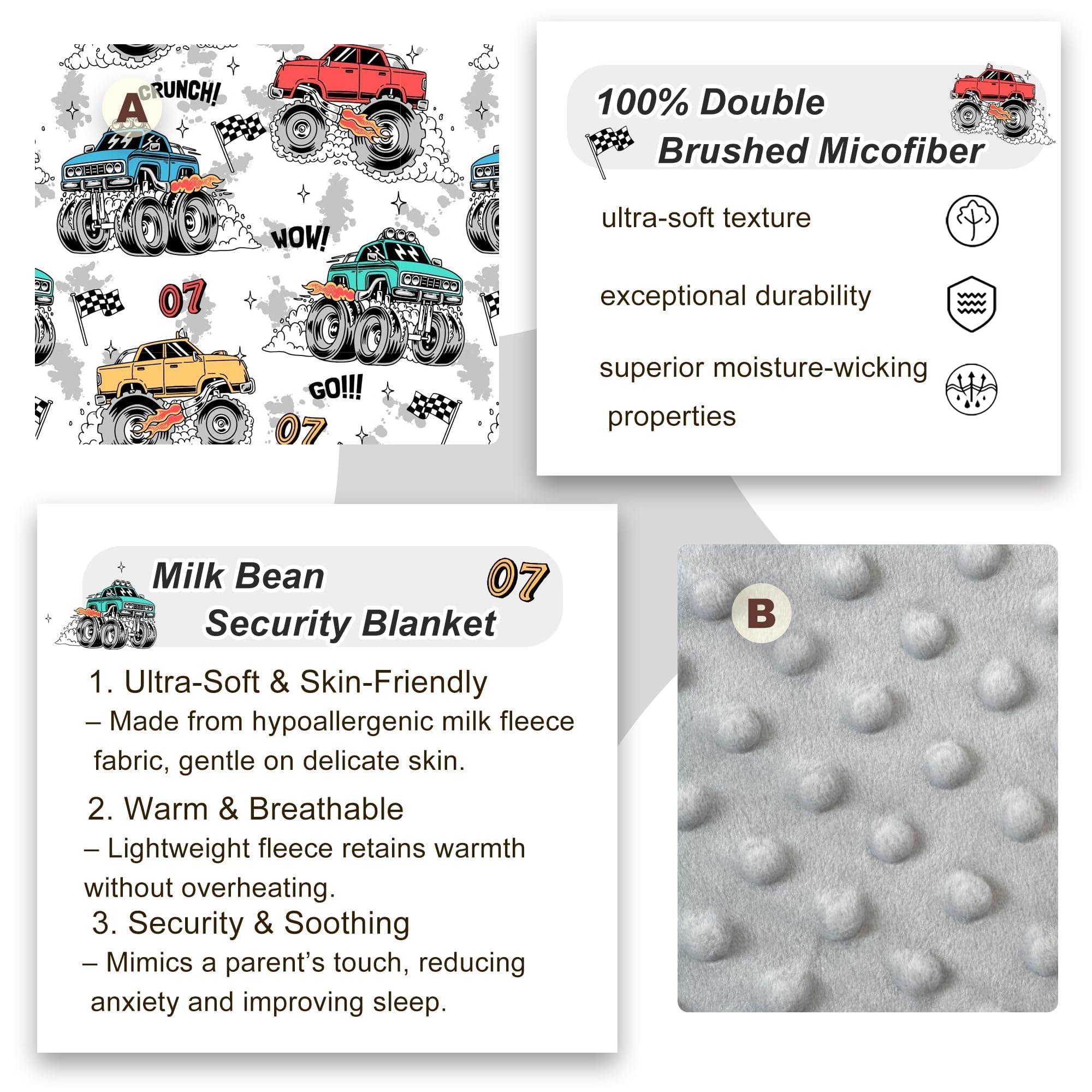 Viviland nap mat pillow with minky-dot closeup for soothing nap time comfort