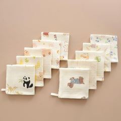 VIVANA baby washcloths 12x12 inch size offers full-body coverage during baths.