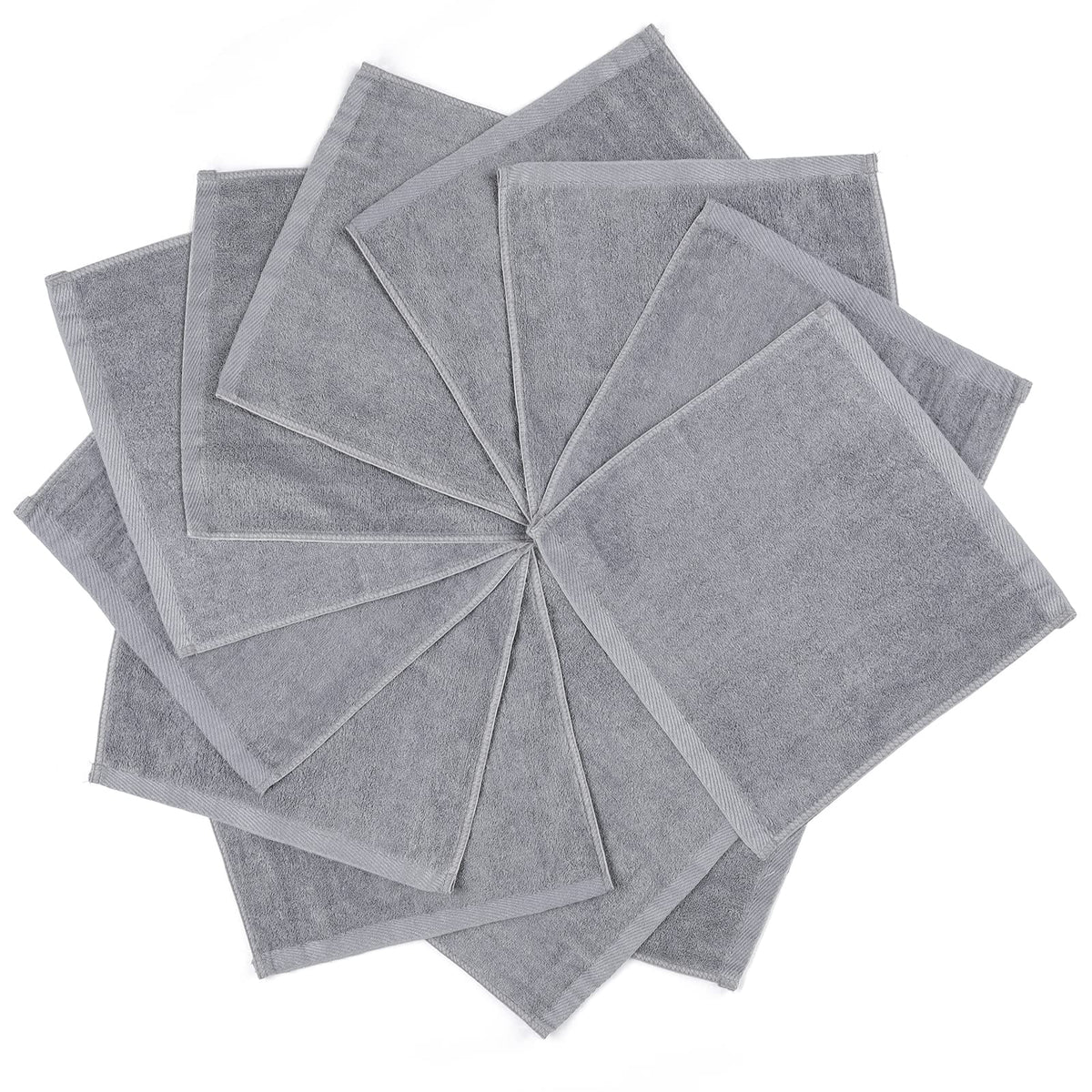 VIVANA baby washcloths ultra-soft 12x12 grey for gentle newborn cleansing.