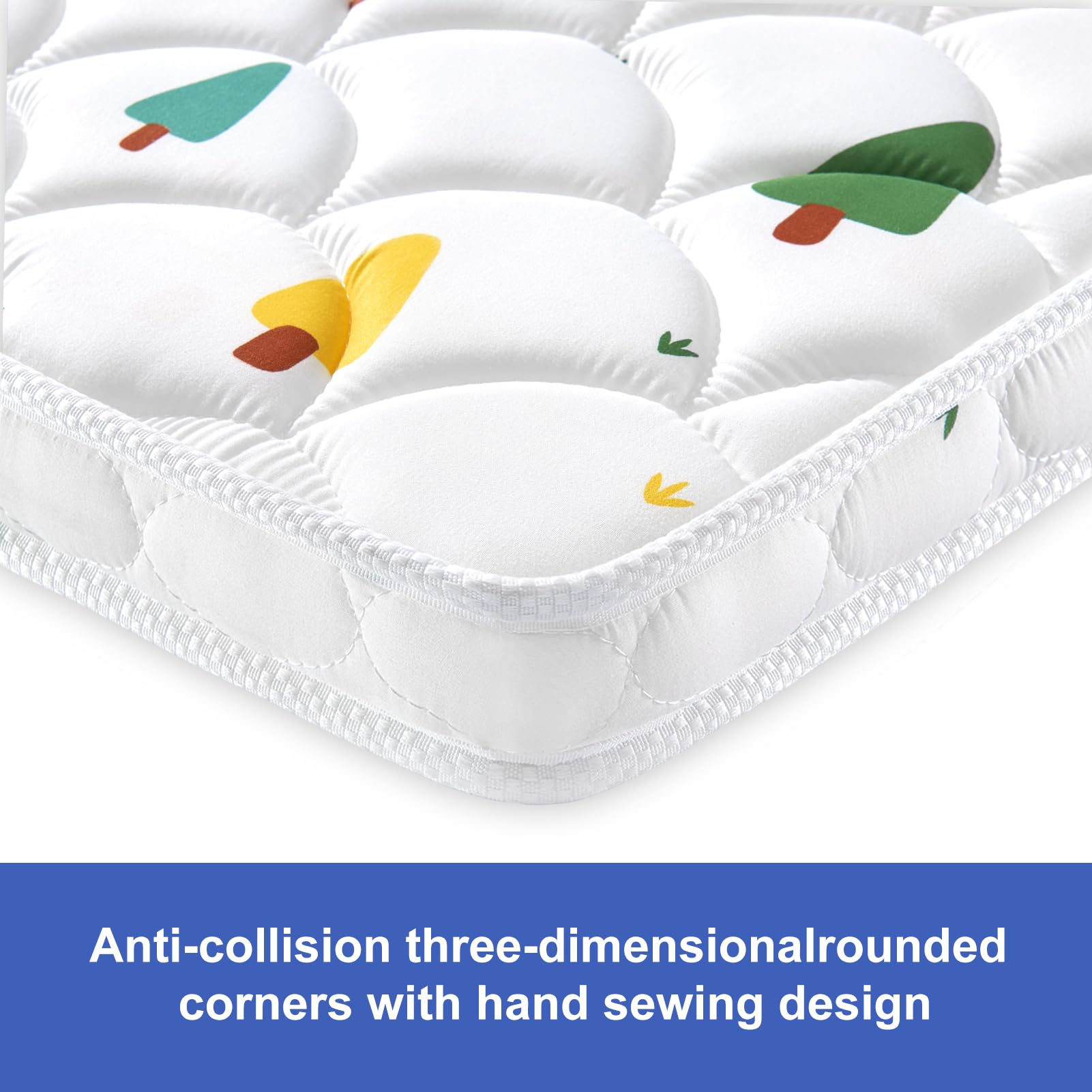 VIVIDVIBEBEARPAS baby bassinet mattress soft microfiber front invites touch for soothing naps