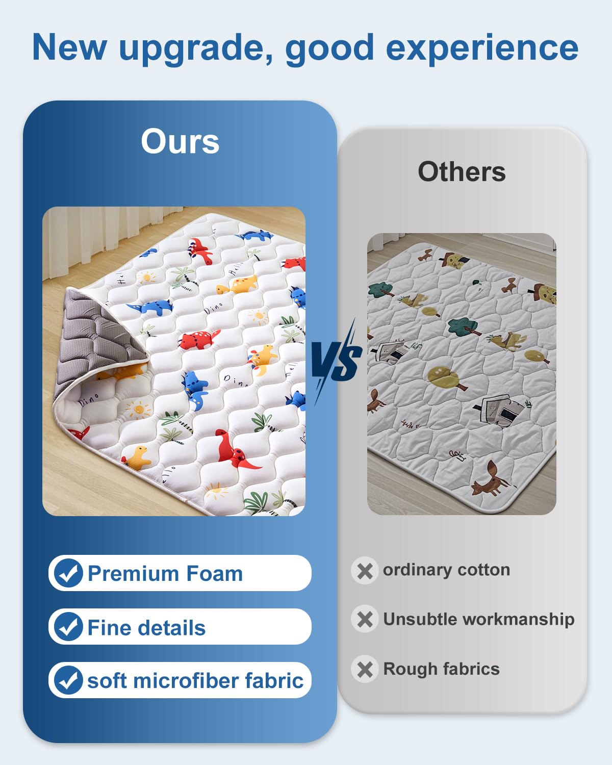 VIVIDVIBEBEARPAS high-density foam cushions floors for gentle landings
