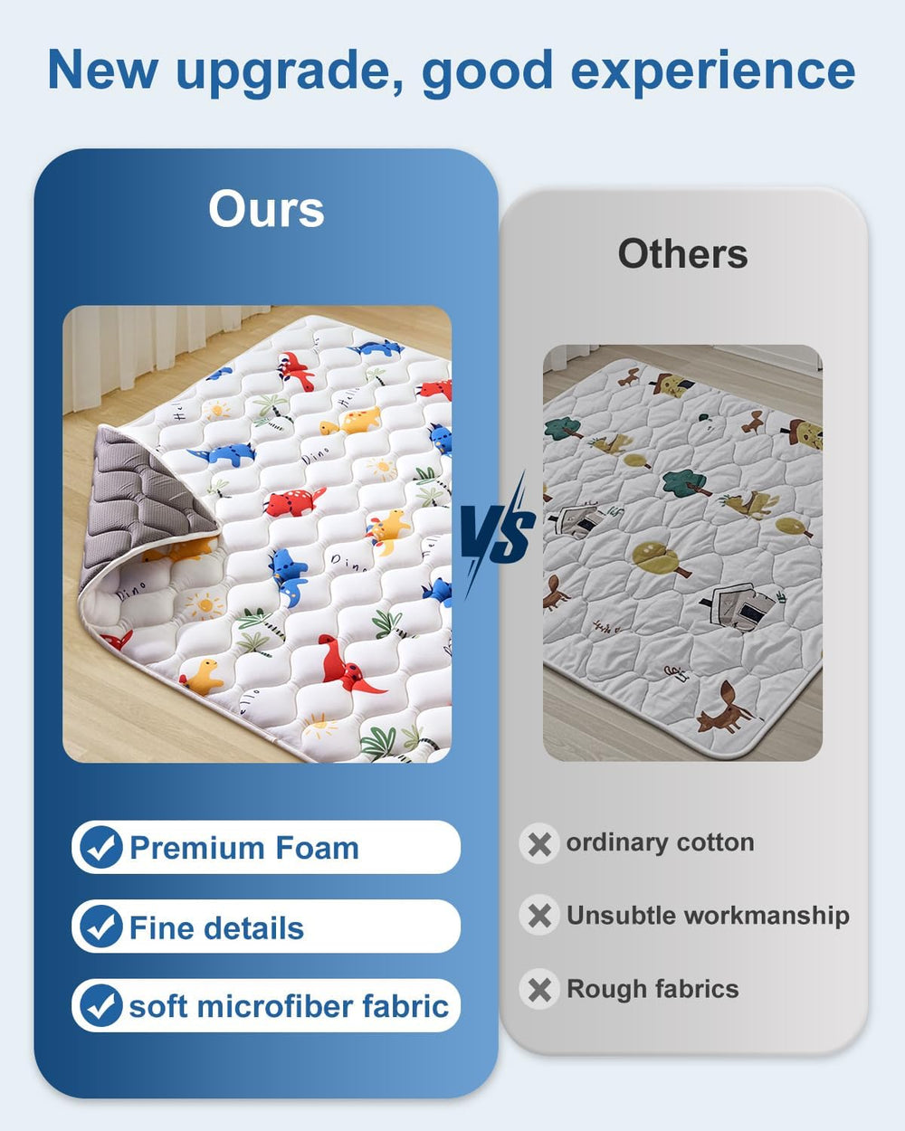 VIVIDVIBEBEARPAS hypoallergenic materials detail emphasizing non-toxic, infant-friendly surface.