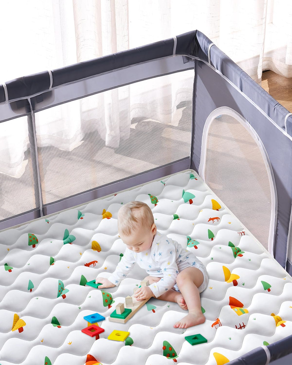 VIVIDVIBEBEARPAS machine-washable baby play mat ready for spills and messes