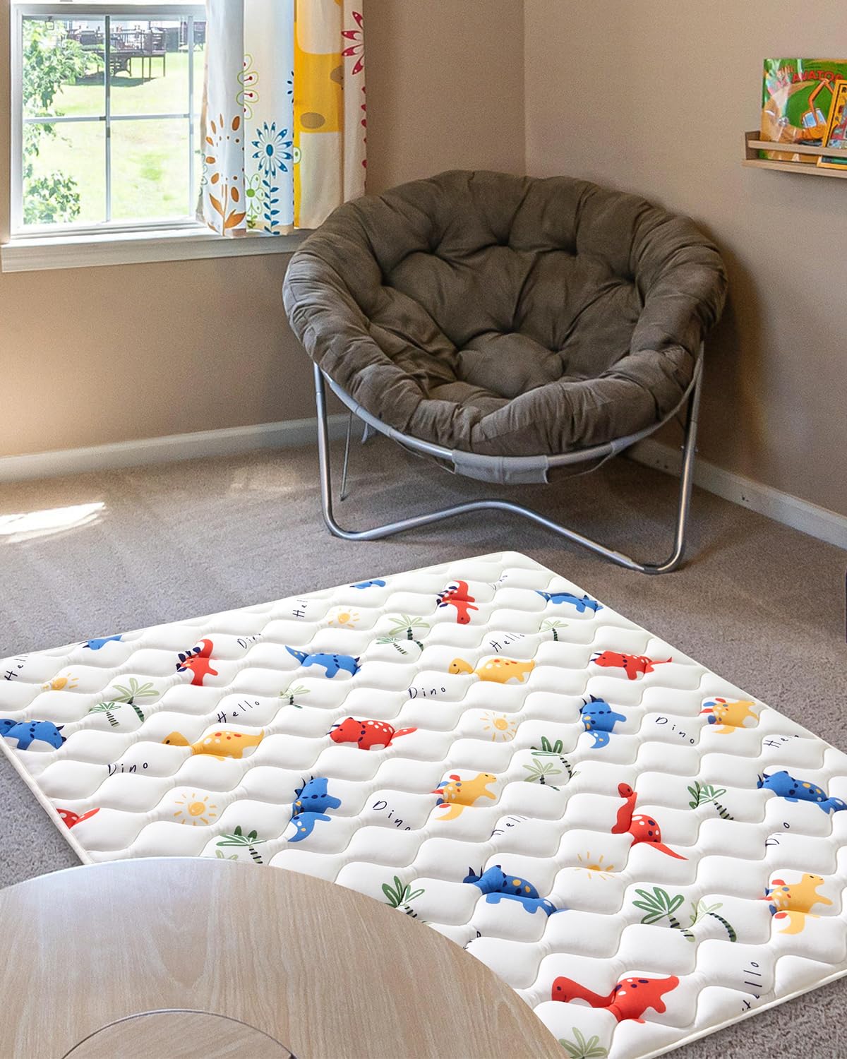 VIVIDVIBEBEARPAS machine-washable baby play mat after spills