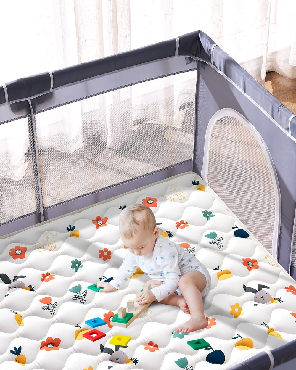 VIVIDVIBEBEARPAS machine-washable mat for easy cleanup