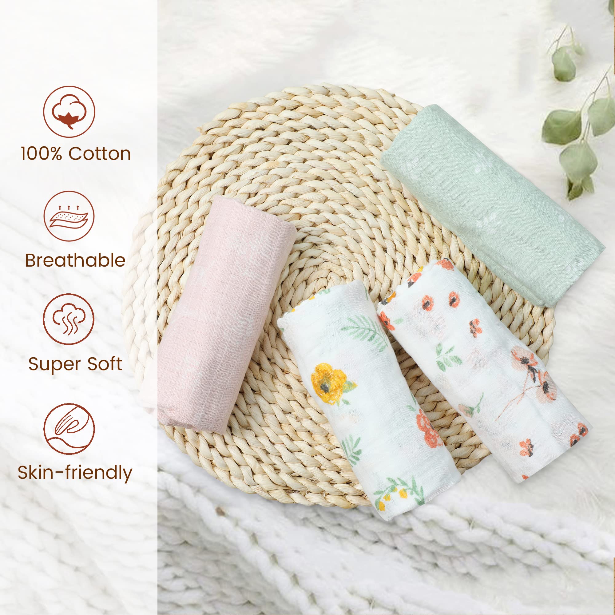Viviland 6-layer absorption burp cloth demonstrates strong spill control for drool and messes.