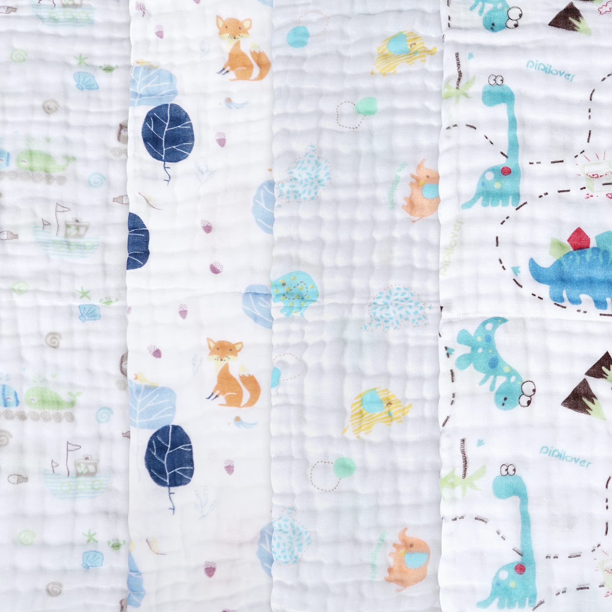 Viviland 6-layer cotton absorption close-up showing spill protection.