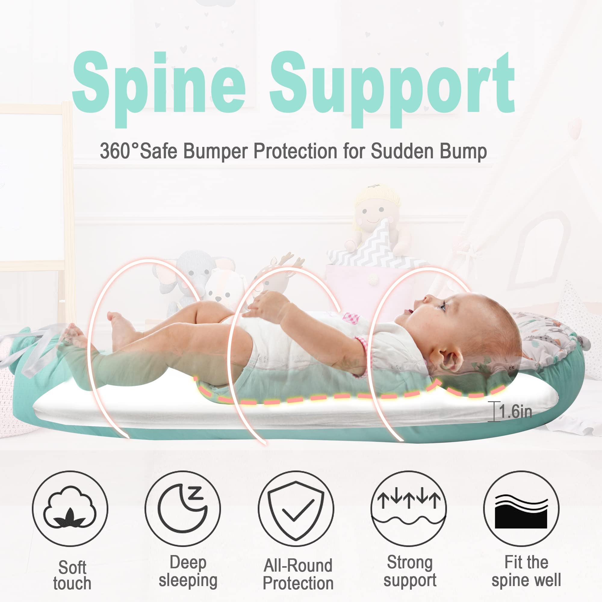 Viviland baby lounger 360-wrap demonstration emphasizes womb-like security for soothing moments