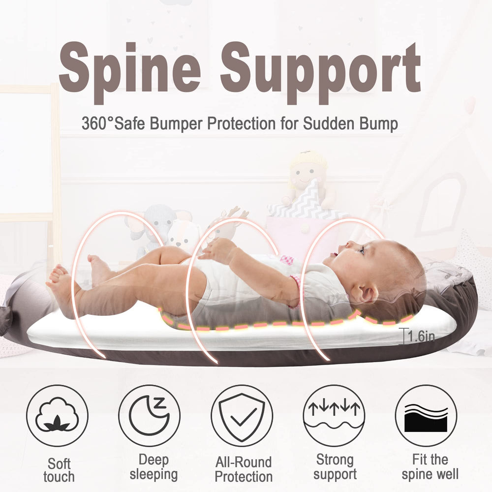 Viviland bumper with breathable air cotton supports airflow around baby