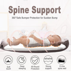 Viviland bumper with breathable air cotton supports airflow around baby