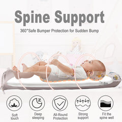 Viviland baby lounger-bumper-detail indicates plush 1.6-inch mattress support.