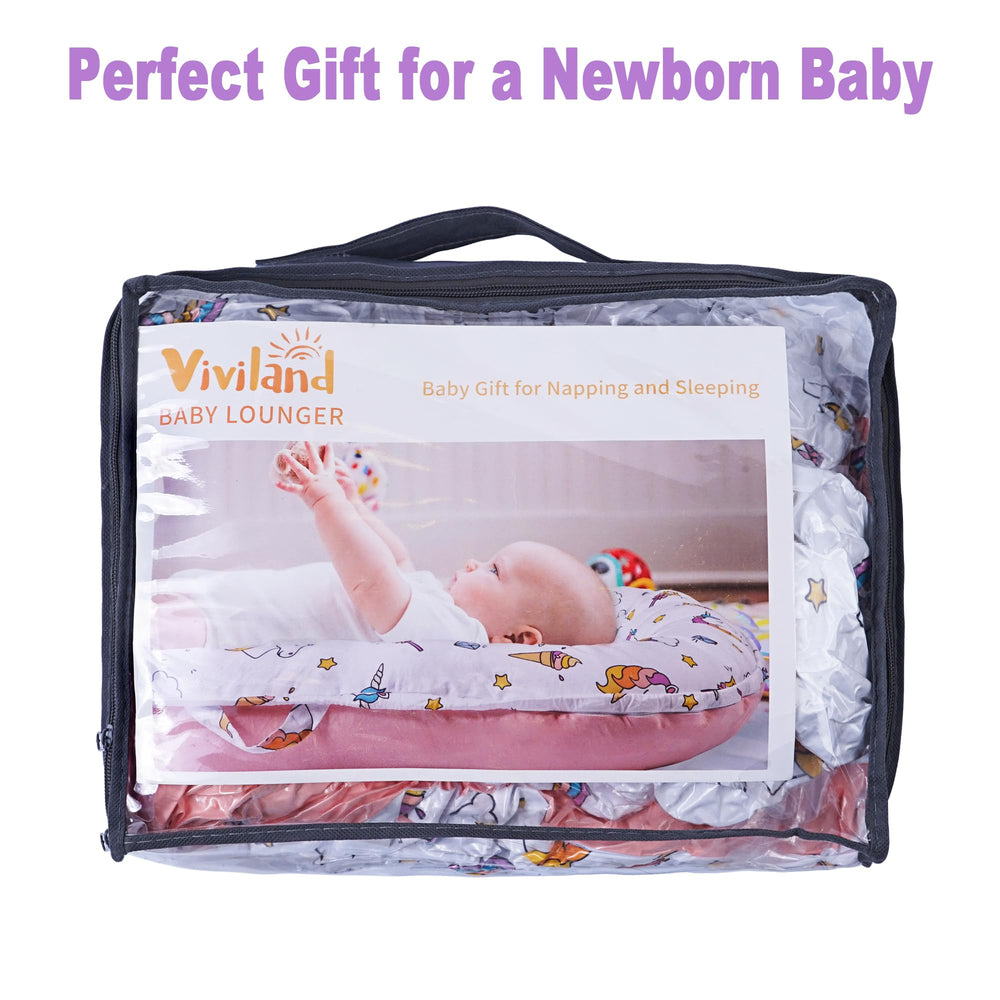 Viviland Baby Lounger Butterfly with triple handles for easy transport.