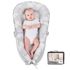 Viviland Baby Lounger with soft fabric cover for breathable comfort.