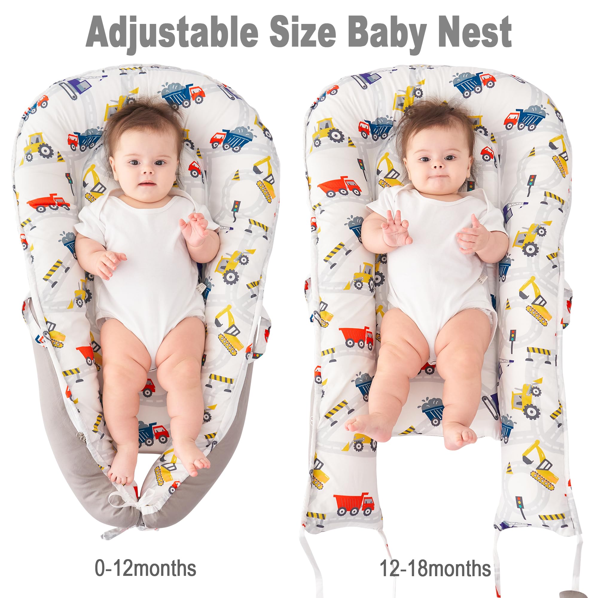 Viviland baby lounger-size-dimension notes compact 31.5 by 19.7 inches.