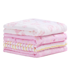 Viviland baby muslin burp cloths folded for quick spill absorption and gentle drying.