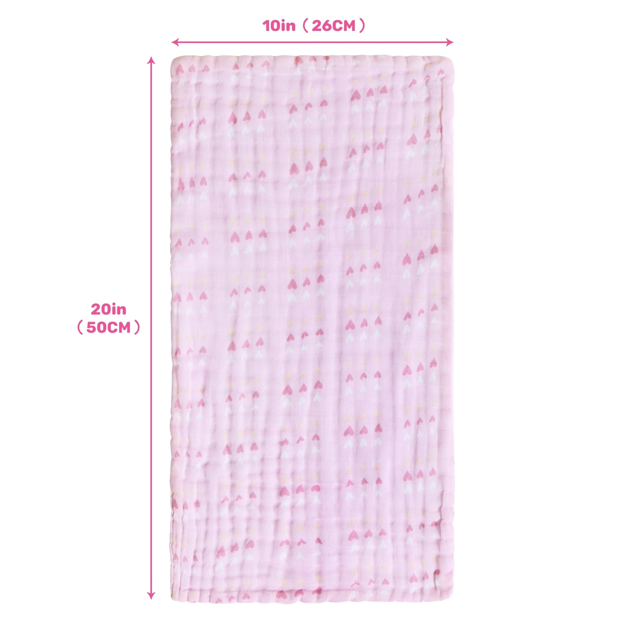 Viviland burp cloths spread illustrating six-layer cotton for reliable absorption.