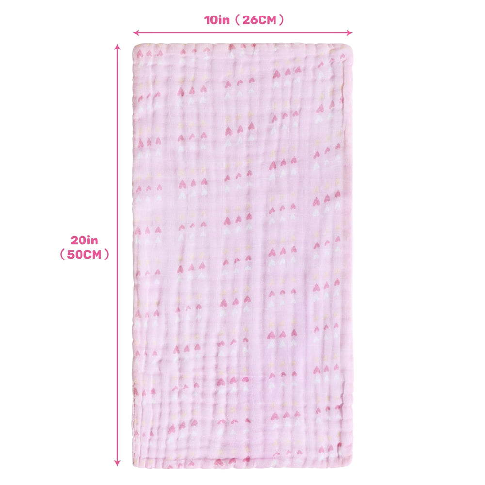 Viviland burp cloths spread illustrating six-layer cotton for reliable absorption.