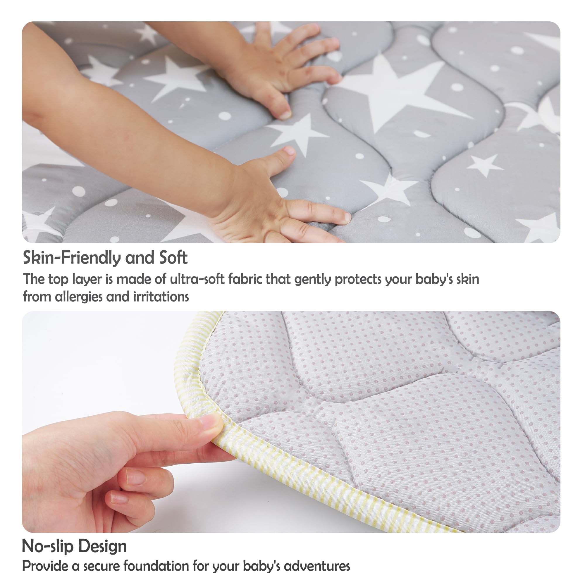 Viviland baby play mat 50x50 folded storage view compact for simple stowage