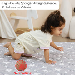 Viviland baby play mat 50x50 non-slip bottom edge detail prevents slips