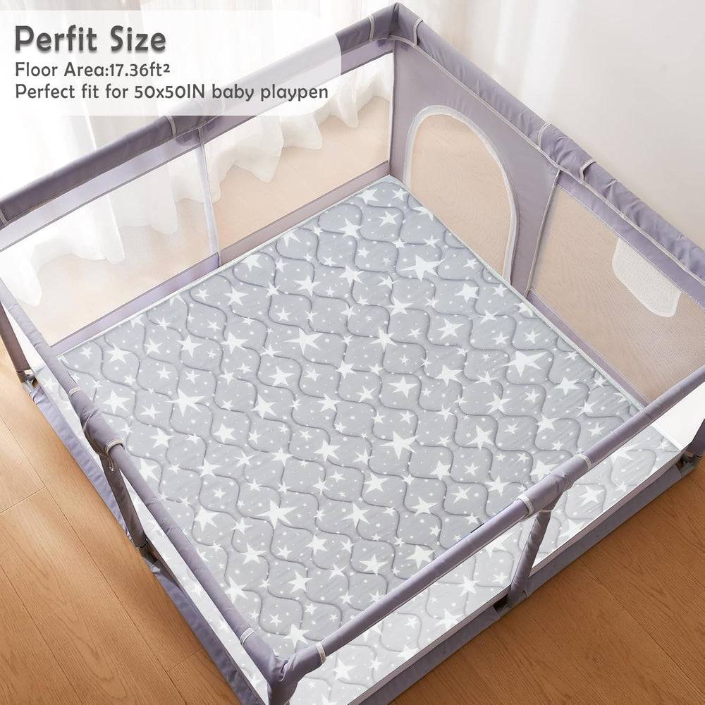 Viviland baby play mat 50x50 soft cushion close-up shows cozy surface for crawling