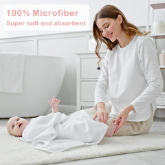 Viviland towels with absorbent fabric for quick drying during bath time.