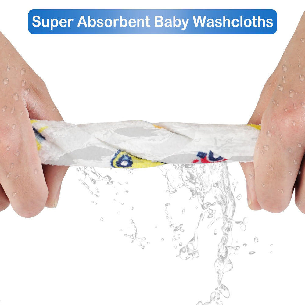 Viviland color patterns washcloths brighten baby bath