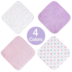 Viviland 9x9-inch washcloths stacked to emphasize size and absorbency