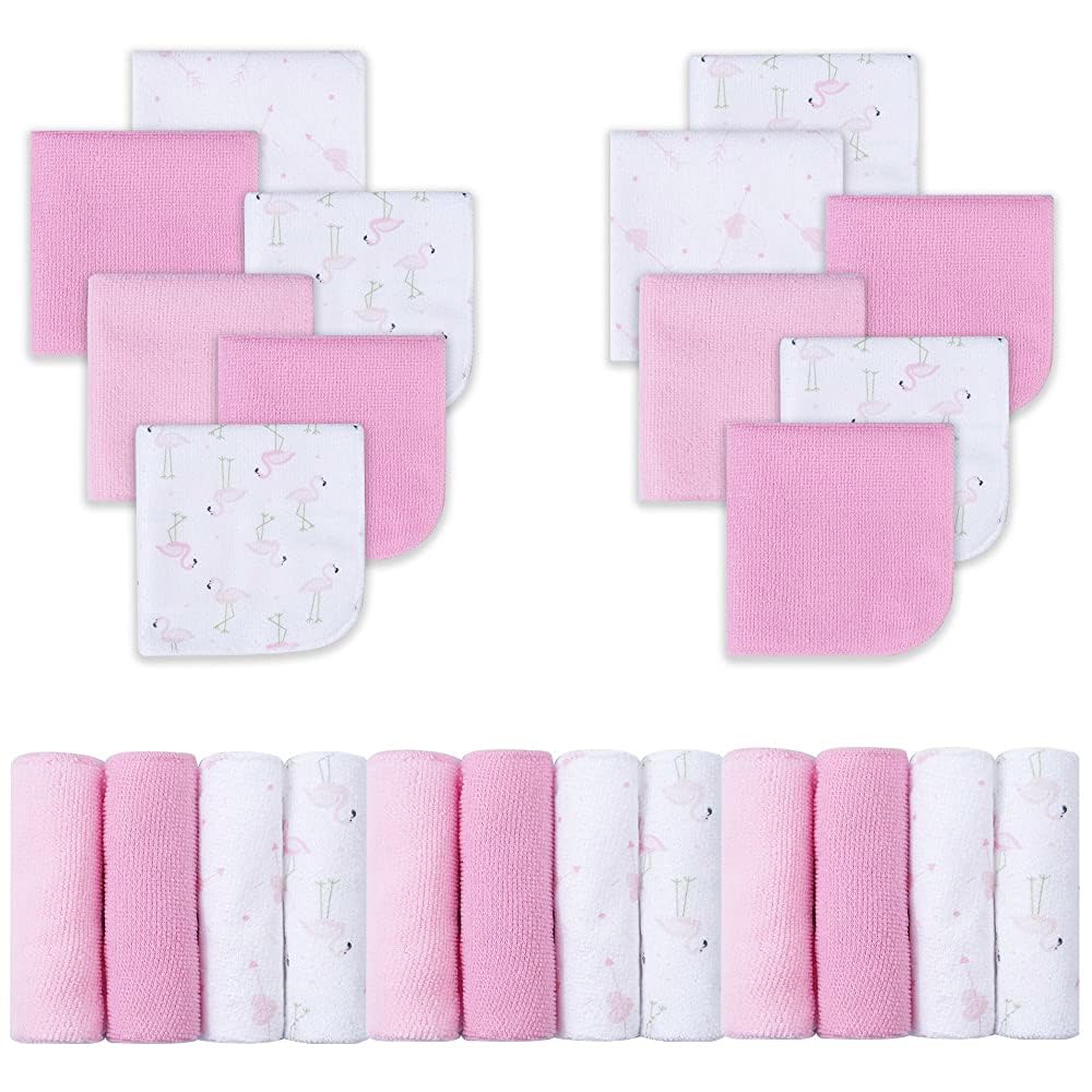 Viviland baby washcloths close-up of absorbent texture for gentle newborn baths.