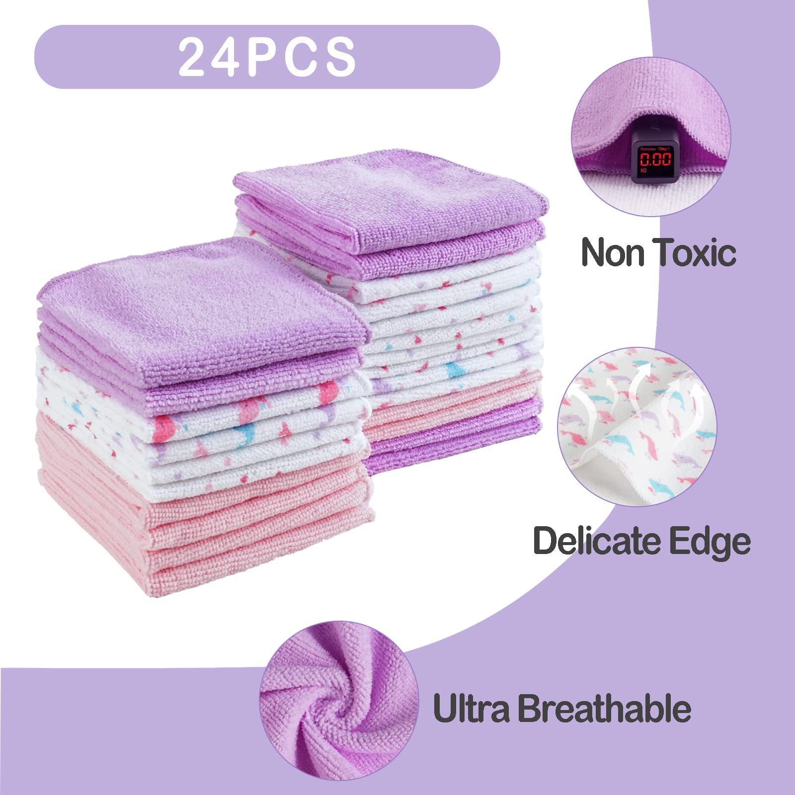 Viviland washcloths ready for baby face and body cleansing routine