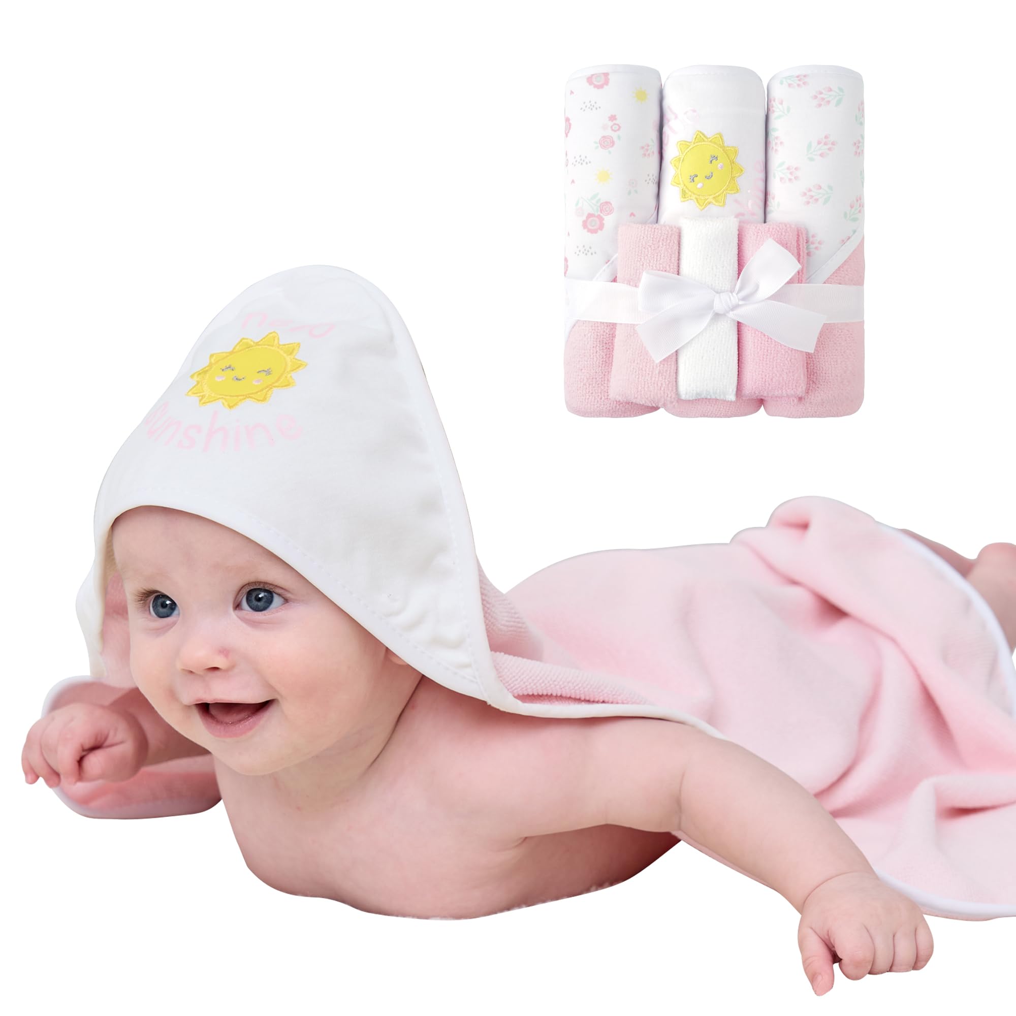 Viviland six-pack washcloths, soft and gentle for face and hands.