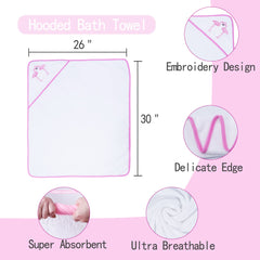 Viviland embroidery hooded towel close-up showing premium stitching