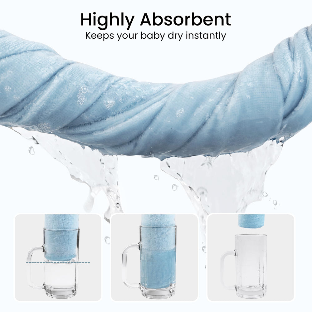 Viviland towel absorbs moisture quickly with plush, dense fabric.