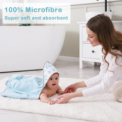 Viviland hooded towel with stitched edges demonstrates durability and plush feel