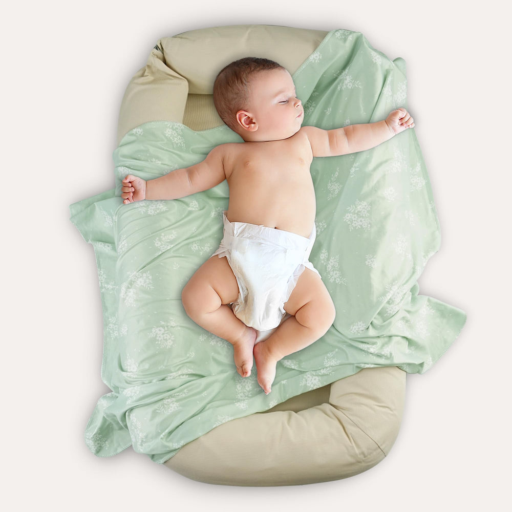 Viviland Jersey Swaddle Quick Drying image emphasizes easy care and stain resistance