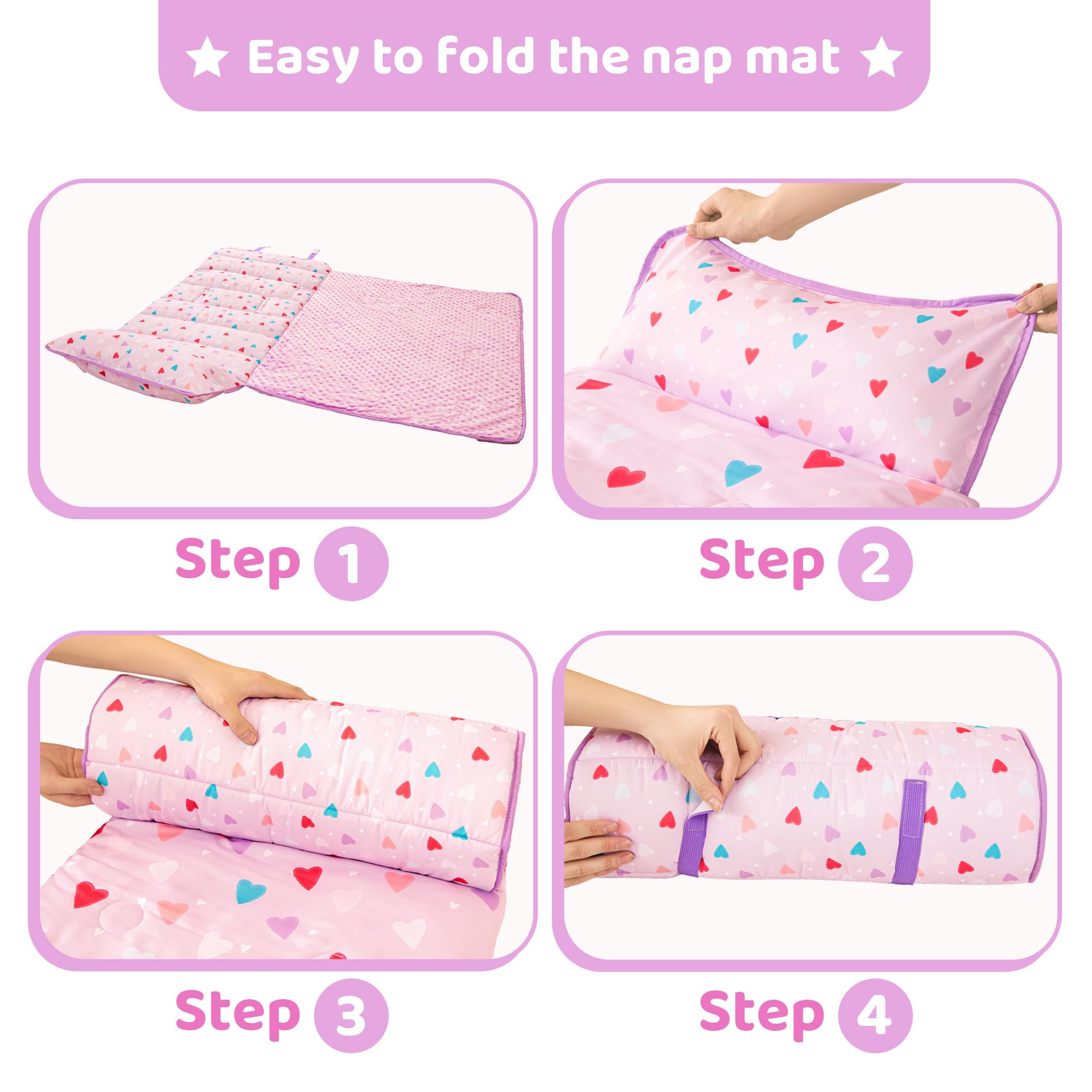 Viviland 50x20 inch mat fits preschool rests securely