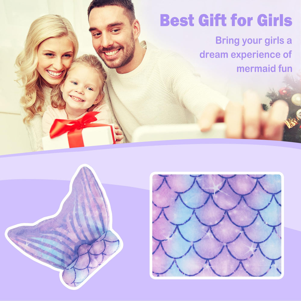 Viviland Mermaid Tail Blanket soft-flannel fabric breathable and skin-friendly