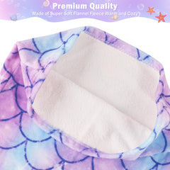 Viviland Mermaid Tail Blanket tail-detail with scales for imaginative play