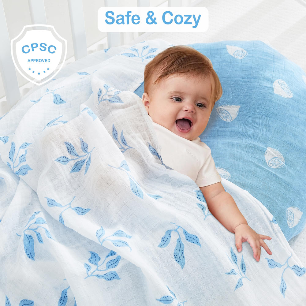 Viviland Muslin Swaddle Blankets burp-cloth-use suggests multi-function during meals with ease.