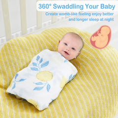 Viviland Muslin Swaddle Blankets folded two blankets display practicality for travel.