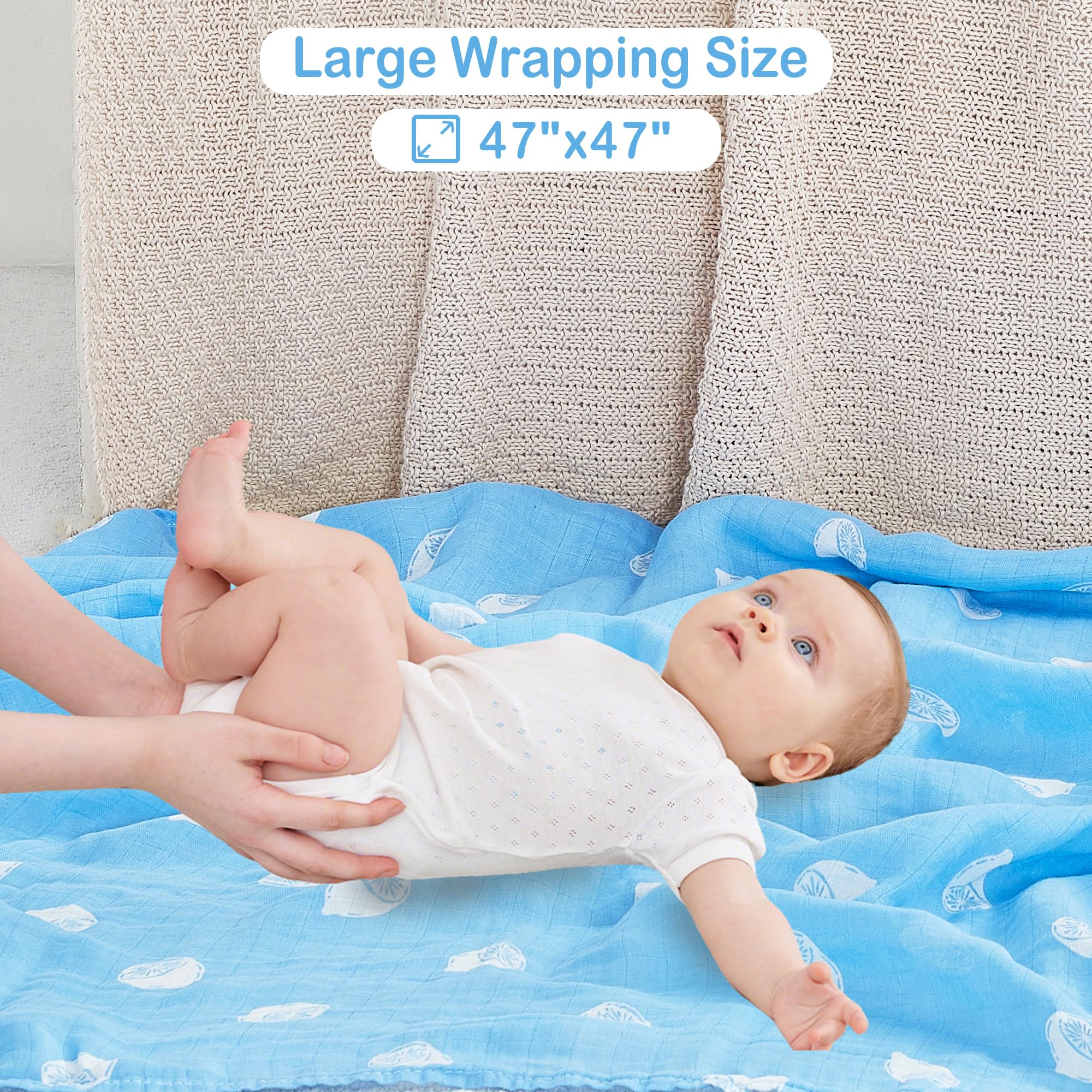 Viviland Muslin Swaddle Blankets nursing-cover-use communicates convenience during feedings at home.