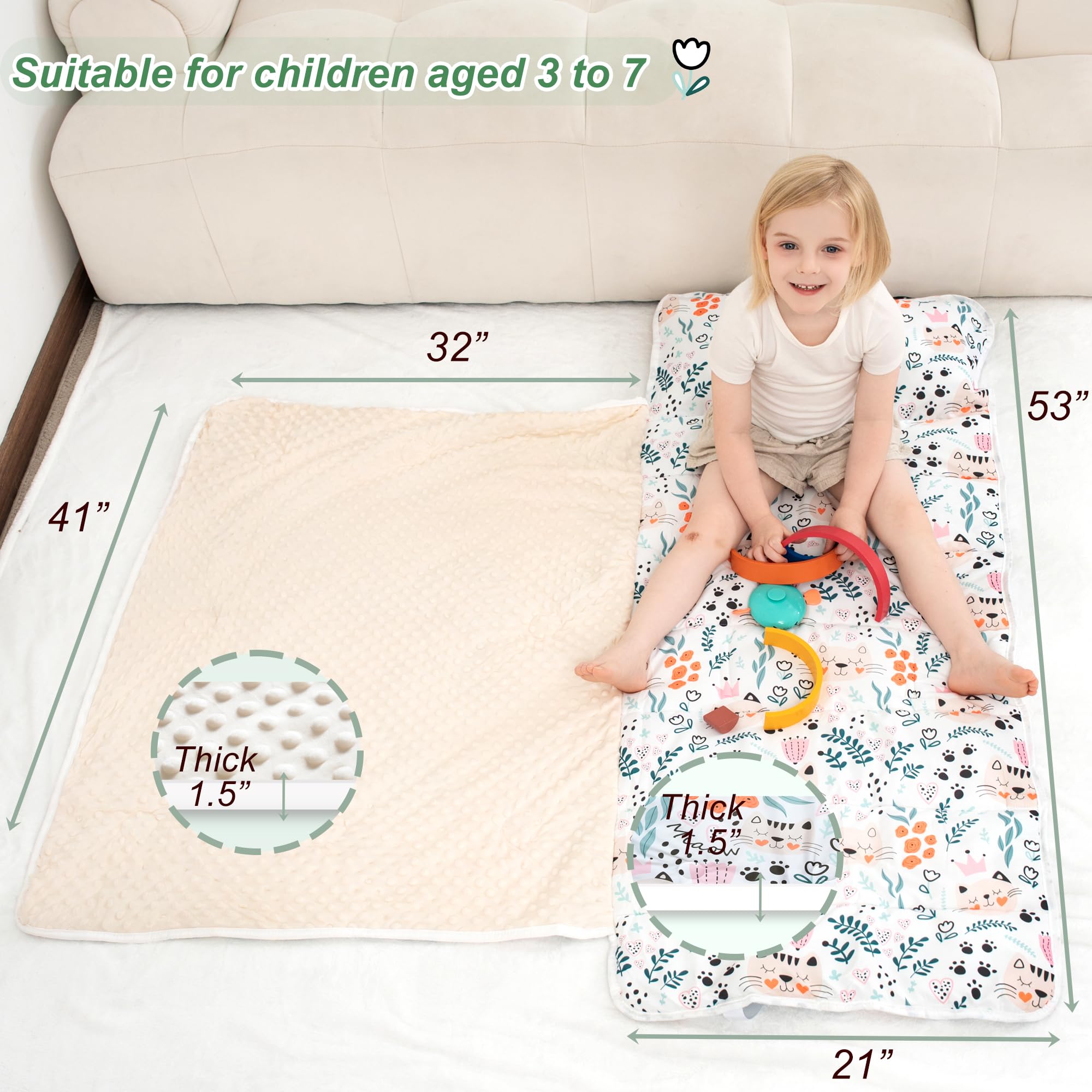 Viviland nap mat daycare-use depicts durable, child-ready design for daily routines.