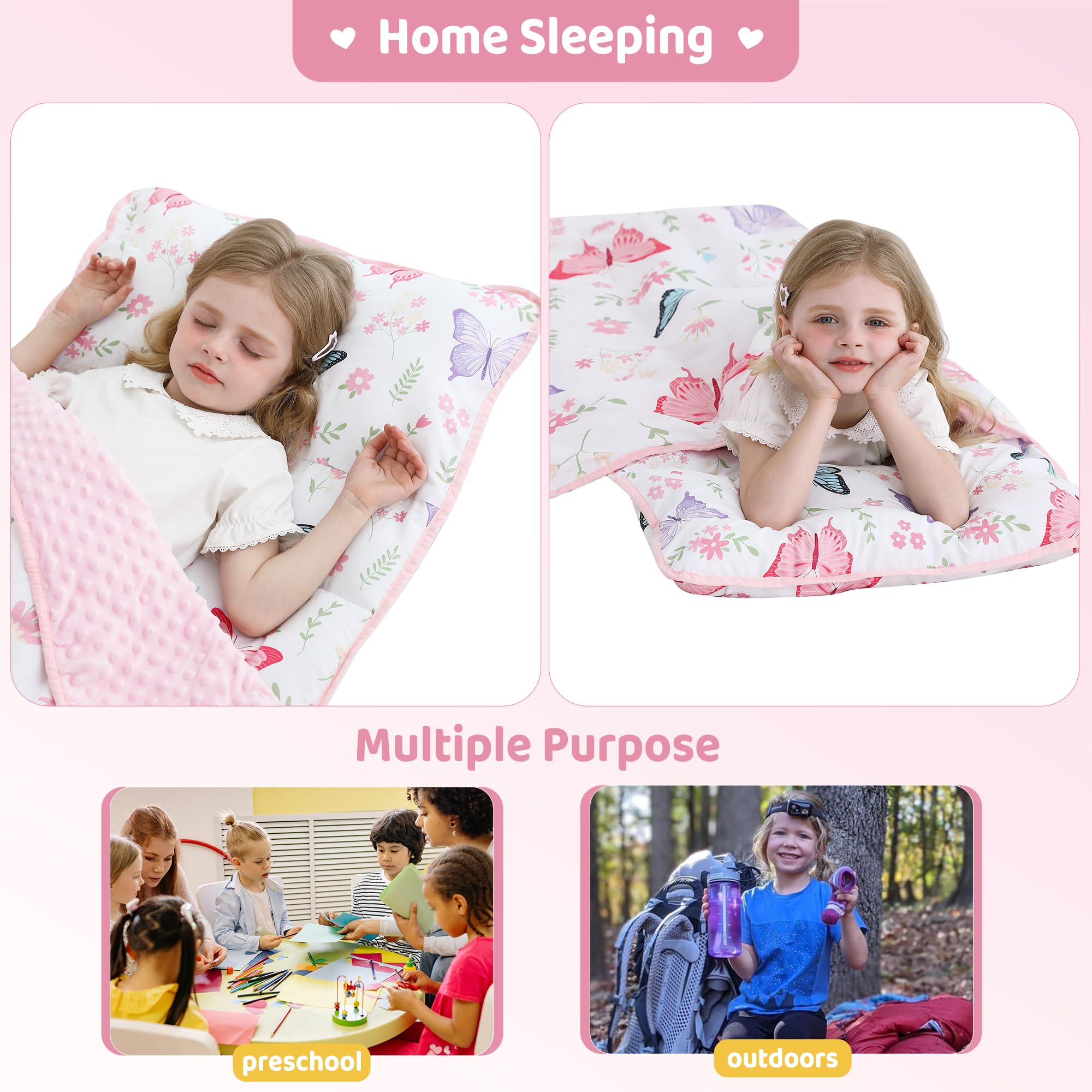 Viviland nap mat features built-in handles for simple transport and on-the-go use.
